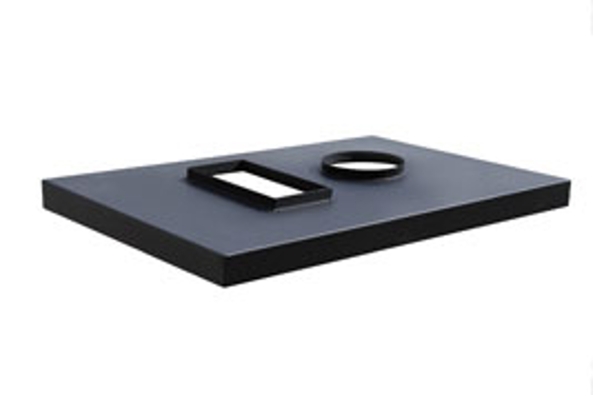 Produktbild von Schornstein Kondensat- & Schlagregen-Auffangbehälter – 160x105x75mm, 850ml, Schwarz, Für Schiedel Kamine, Hinter Lüftungsgitter Integrierbar